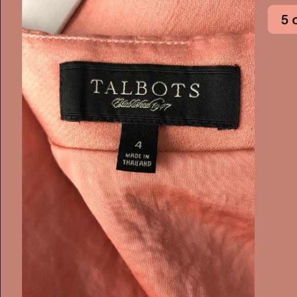 Talbots Women’s Silk Pencil Skirt Peach 4 - Picture 4 of 8